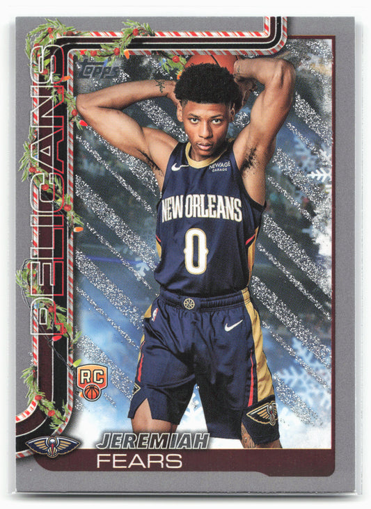 2025-26 Topps Holiday #H167 Jeremiah Fears Glitter Holiday