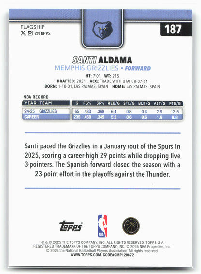 2025-26 Topps #187 Santi Aldama Holo Foil