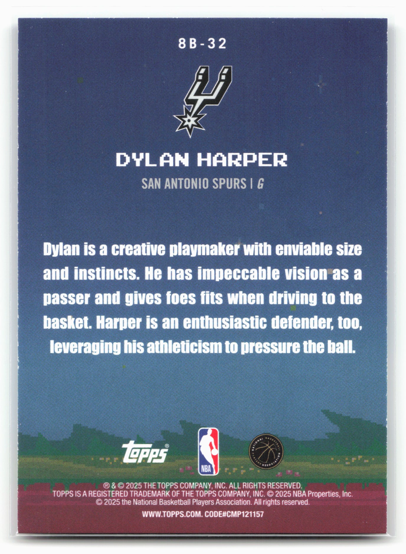 2025-26 Topps #8B-32 Dylan Harper 8-Bit Ballers