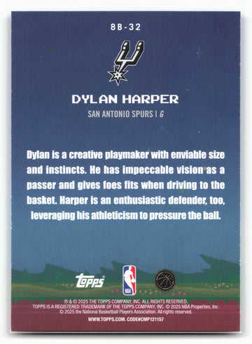 2025-26 Topps #8B-32 Dylan Harper 8-Bit Ballers