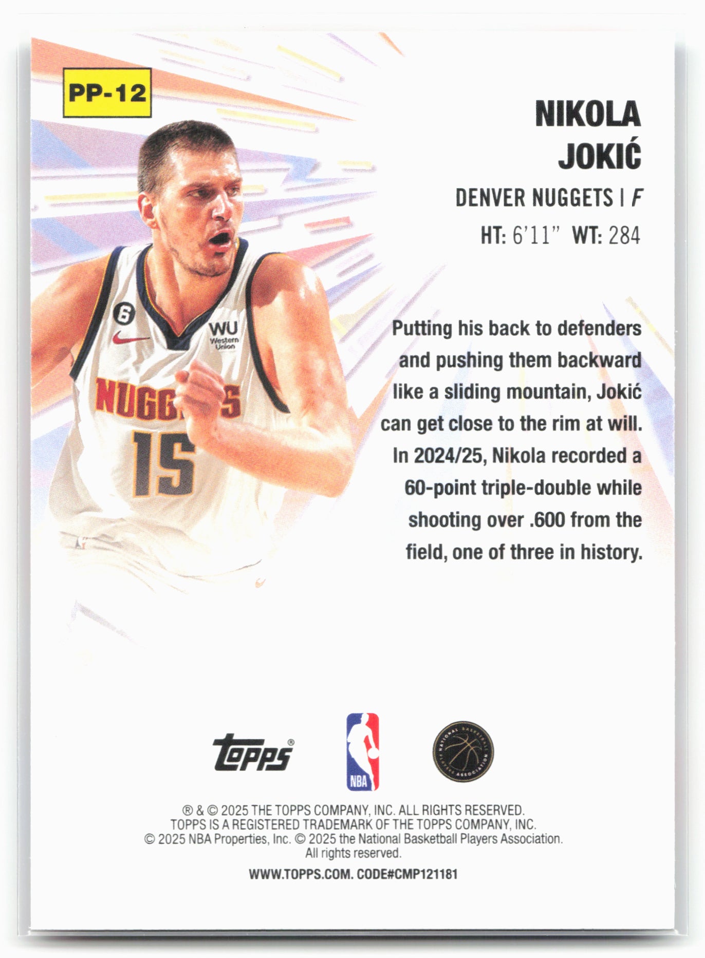 2025-26 Topps #PP-12 Nikola Jokić Power Players