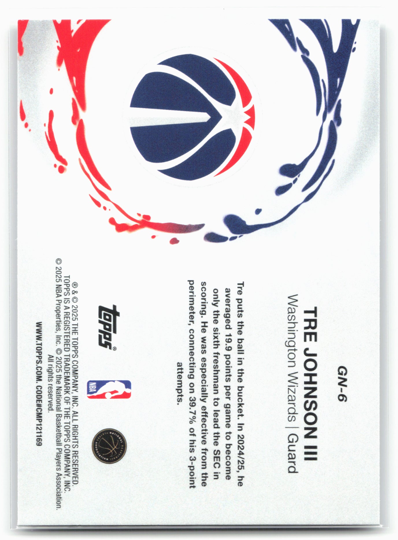 2025-26 Topps #GN-6 Tre Johnson III Generation Now