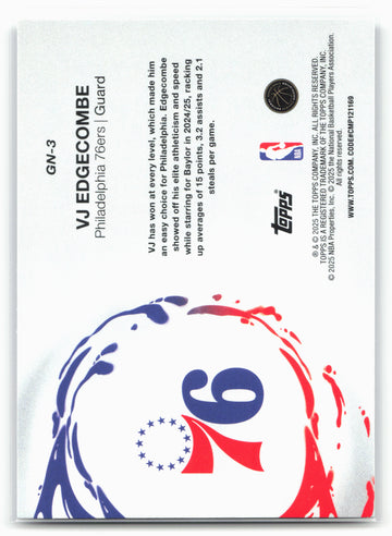 2025-26 Topps #GN-3 VJ Edgecombe Generation Now