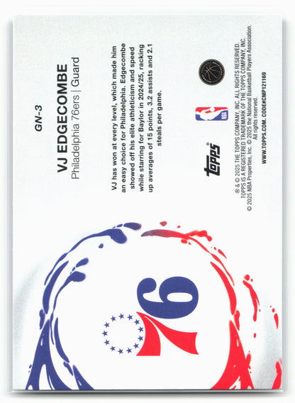2025-26 Topps #GN-3 VJ Edgecombe Generation Now