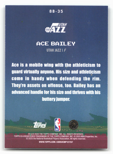 2025-26 Topps #8B-35 Ace Bailey 8-Bit Ballers