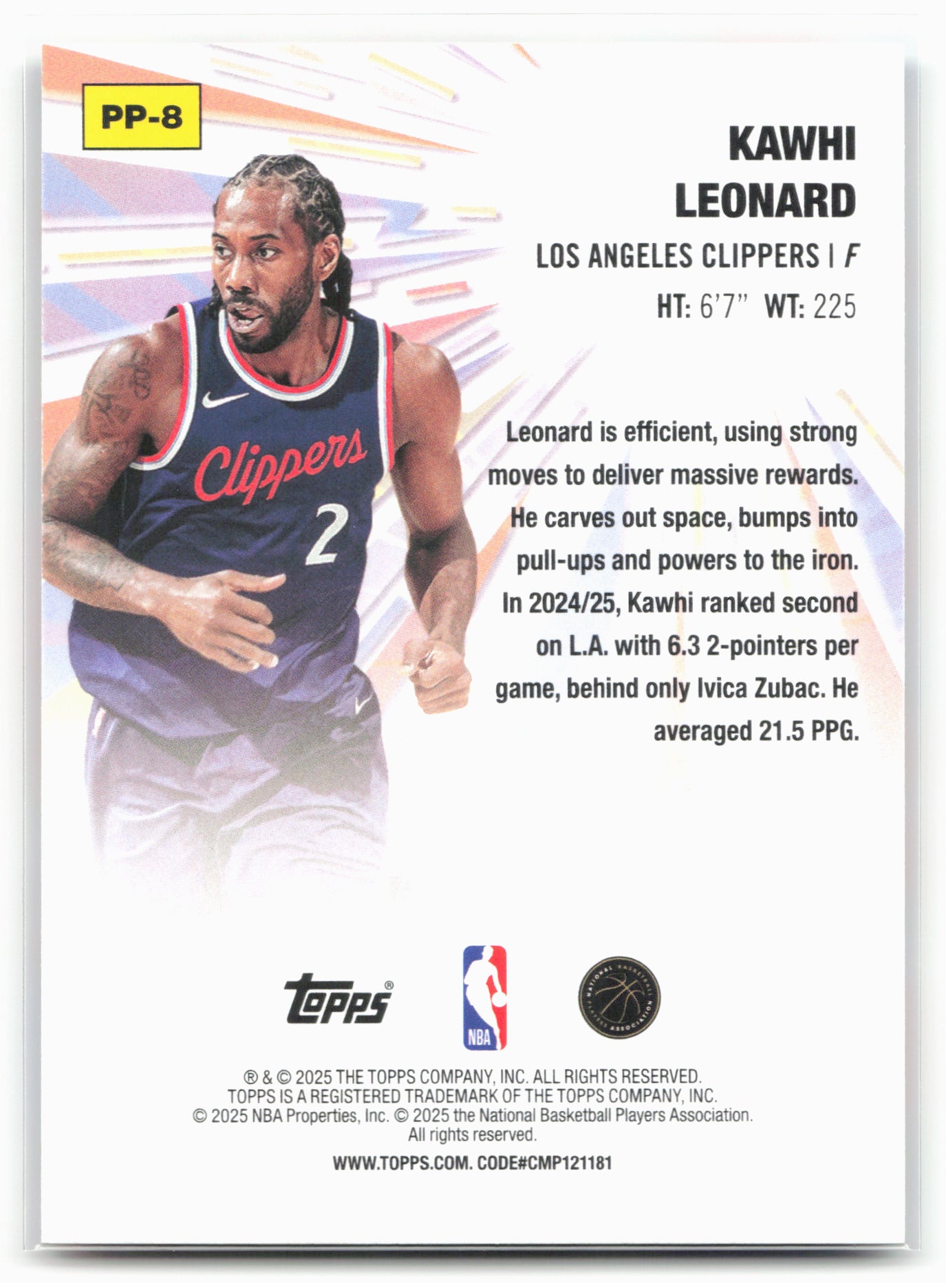 2025-26 Topps #PP-8 Kawhi Leonard Power Players