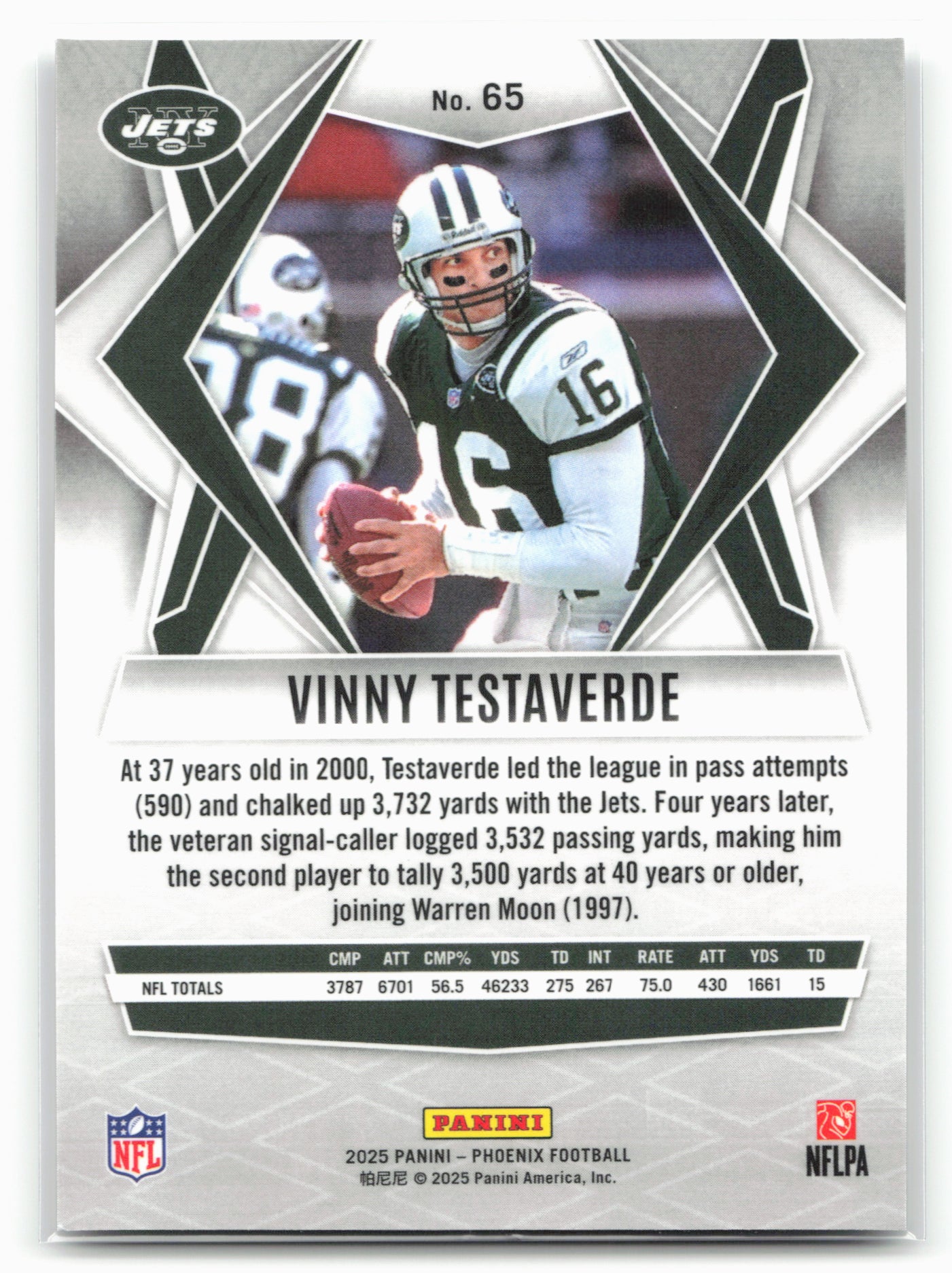 2025 Phoenix #65 Vinny Testaverde