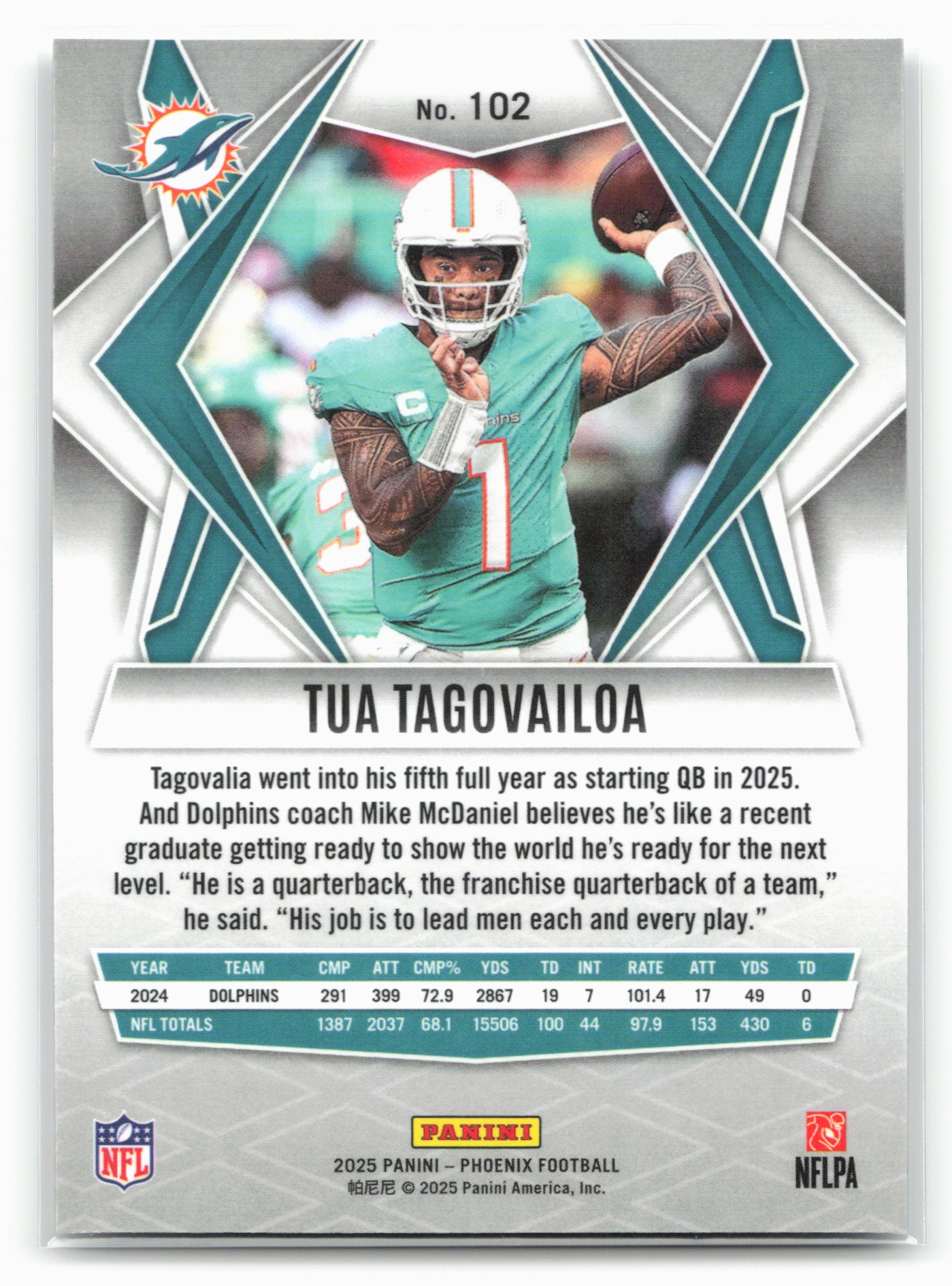 2025 Phoenix #102 Tua Tagovailoa