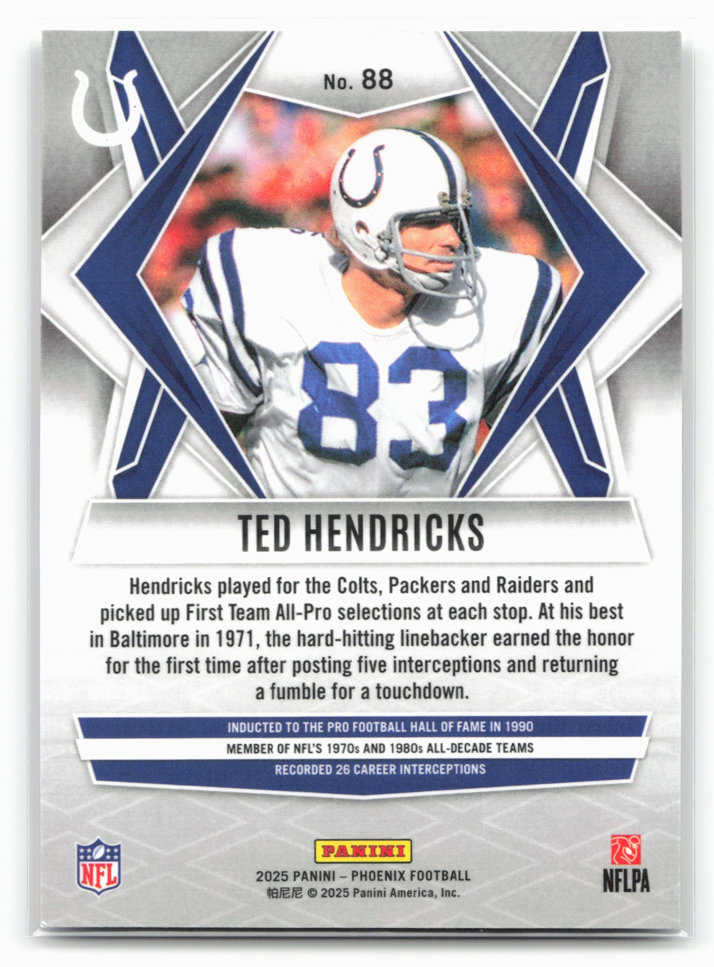 2025 Phoenix #88 Ted Hendricks