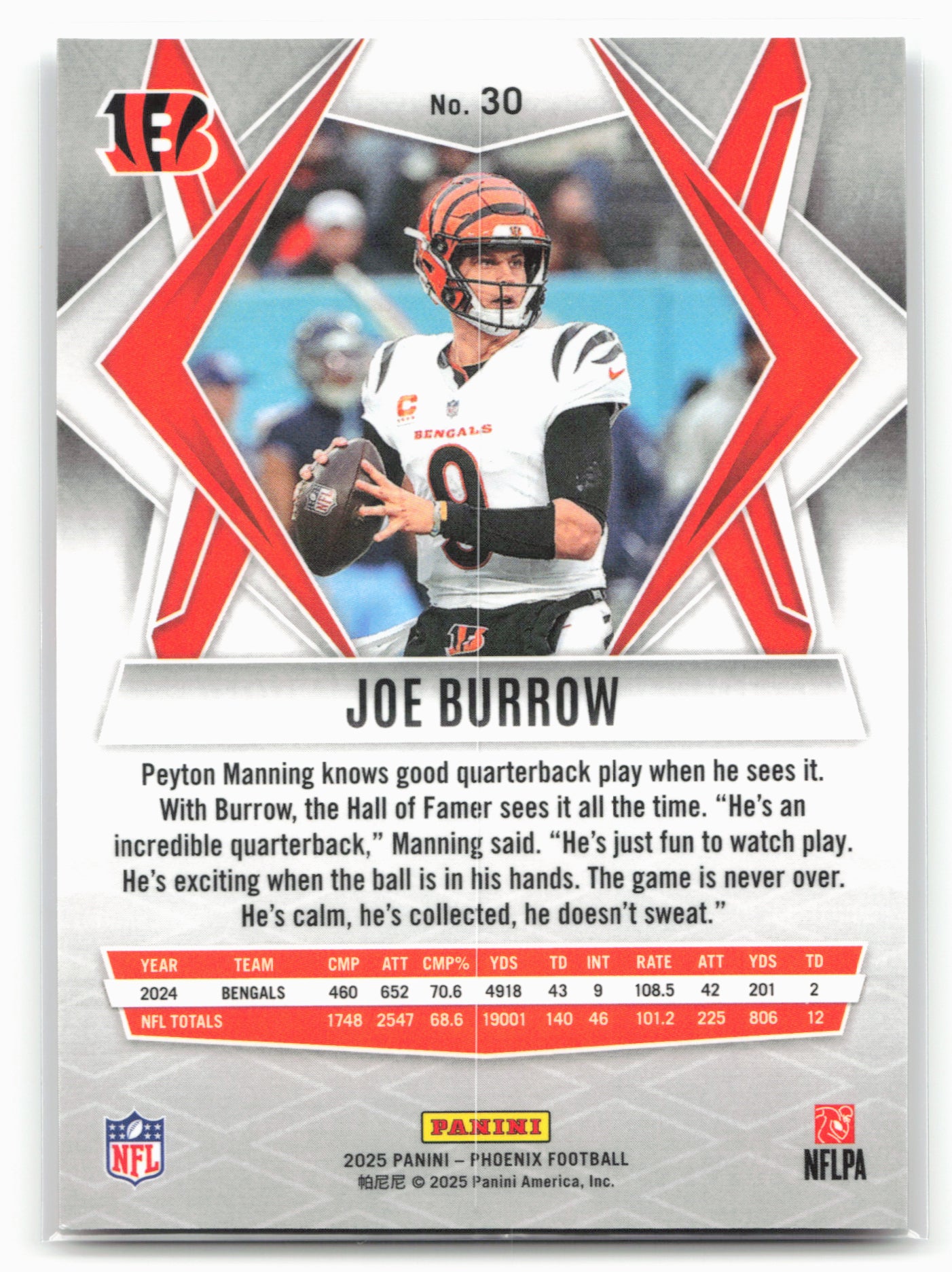 2025 Phoenix #30 Joe Burrow