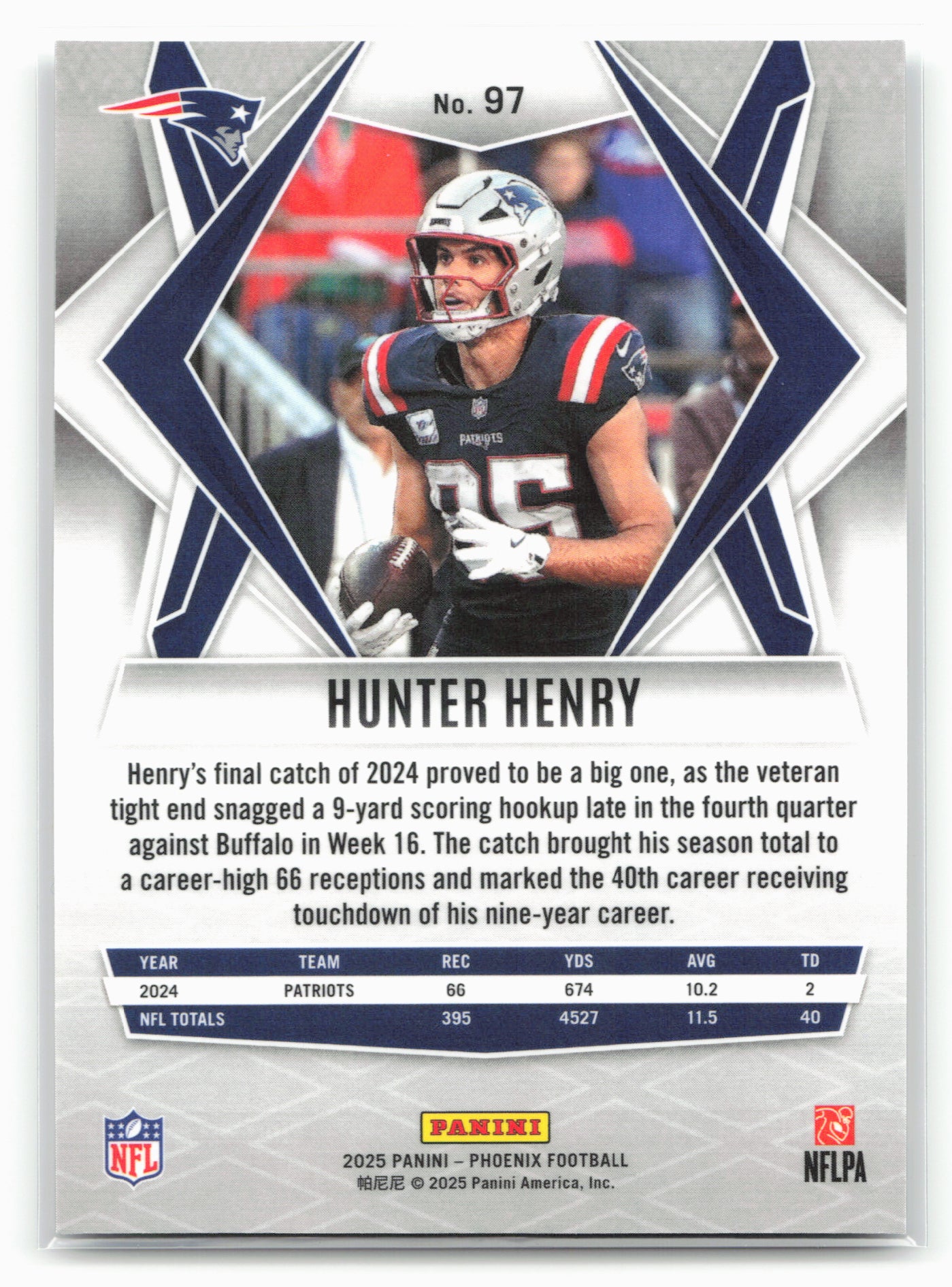 2025 Phoenix #97 Hunter Henry