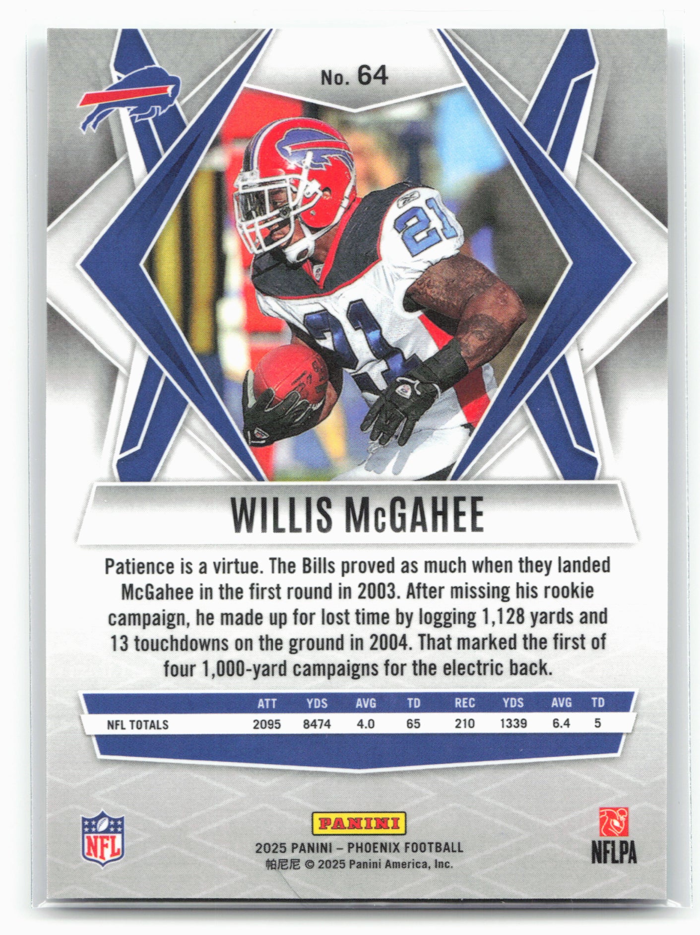 2025 Phoenix #64 Willis McGahee