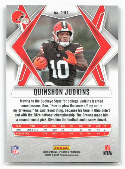 2025 Phoenix #191 Quinshon Judkins Silver