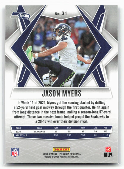 2025 Phoenix #31 Jason Myers Silver