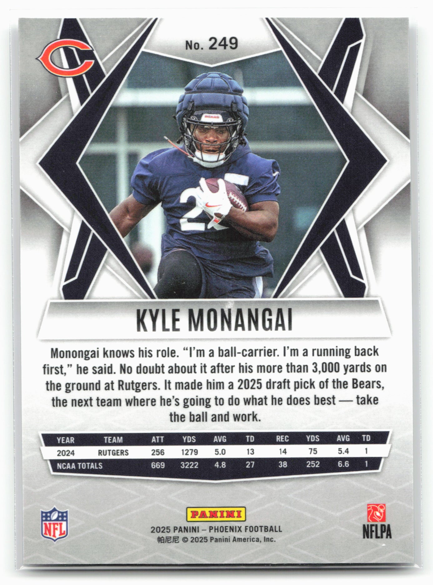 2025 Phoenix #249 Kyle Monangai Silver