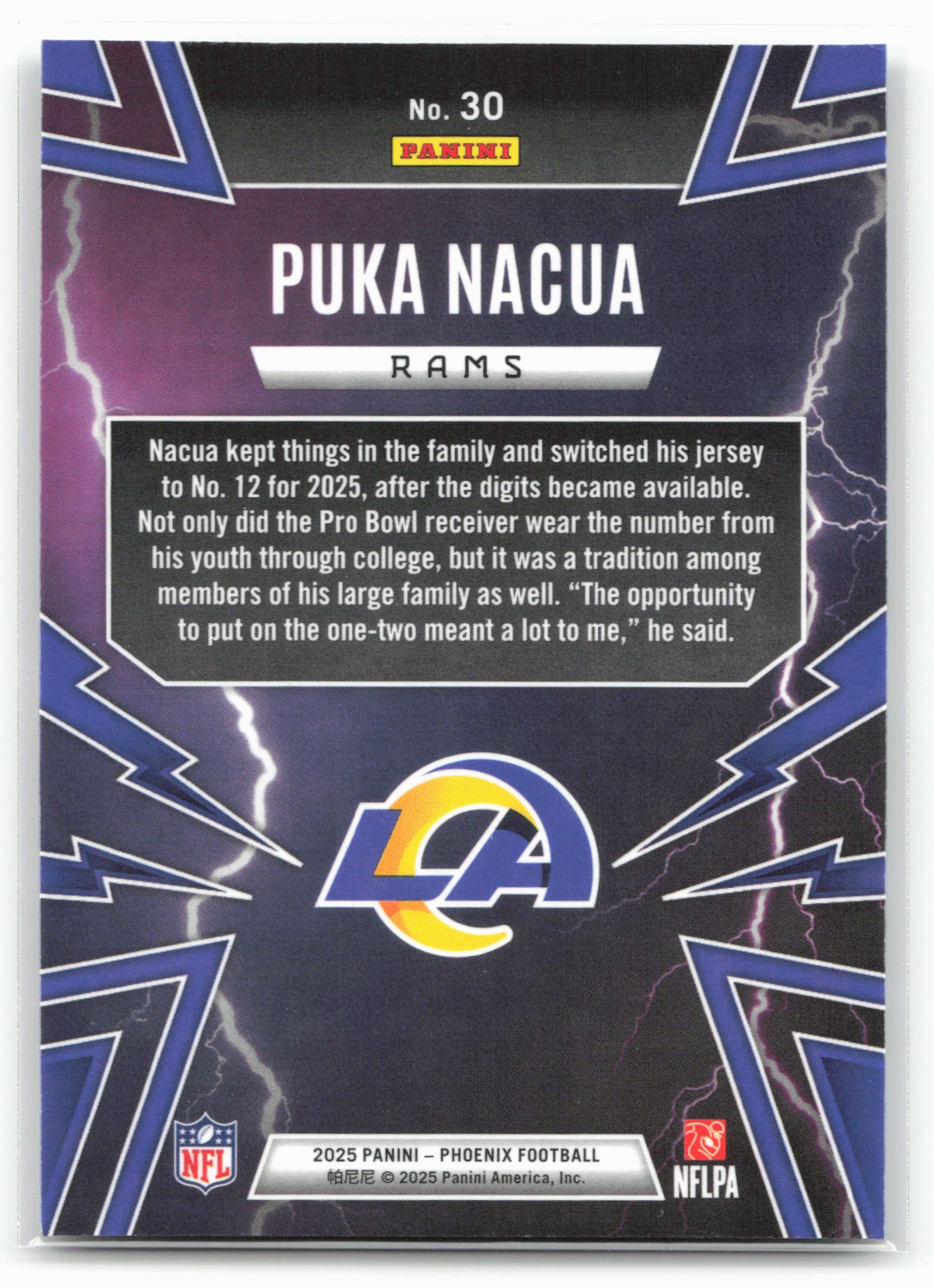 2025 Phoenix #30 Puka Nacua Thunderbird