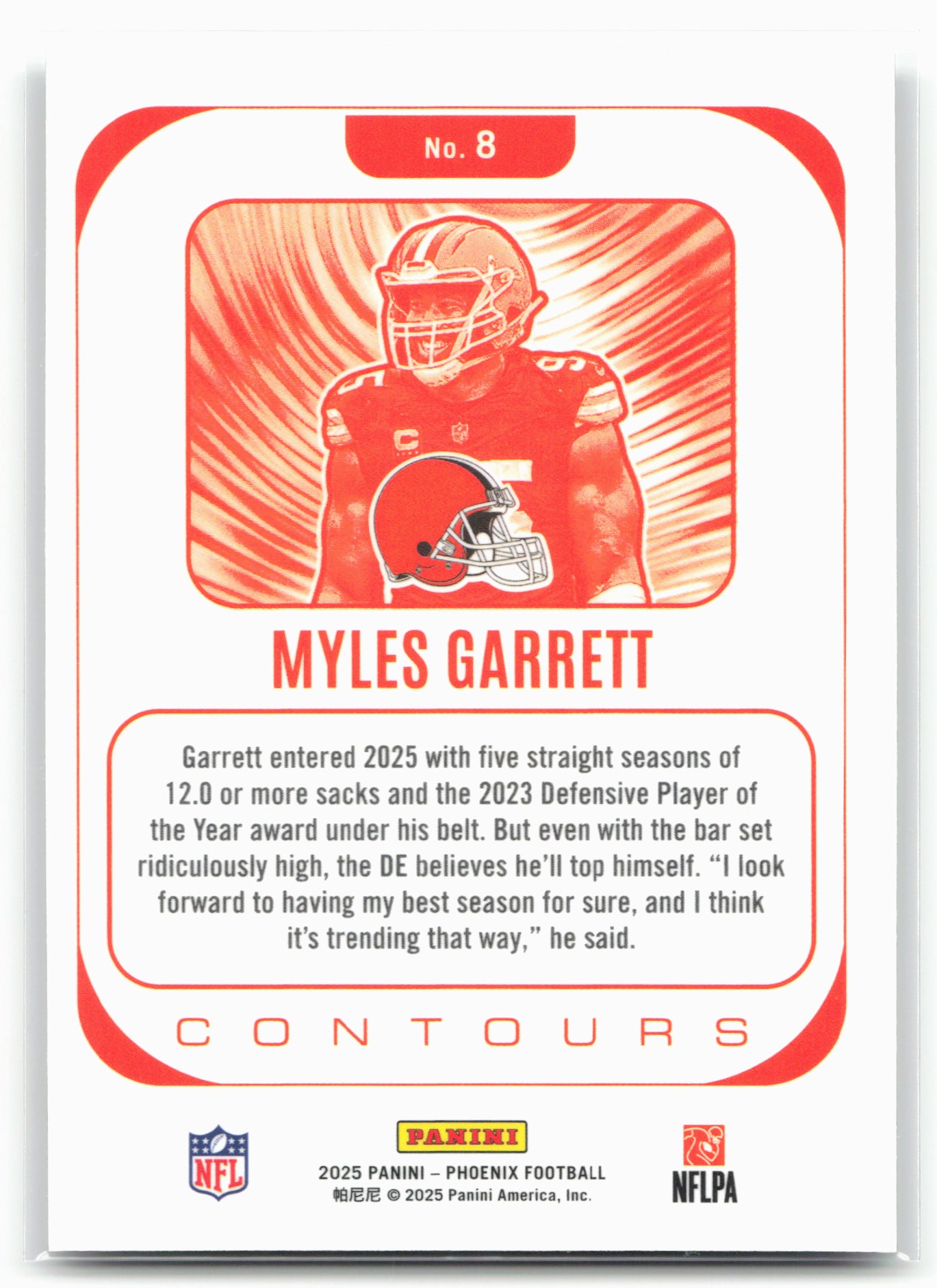 2025 Phoenix #8 Myles Garrett Contours