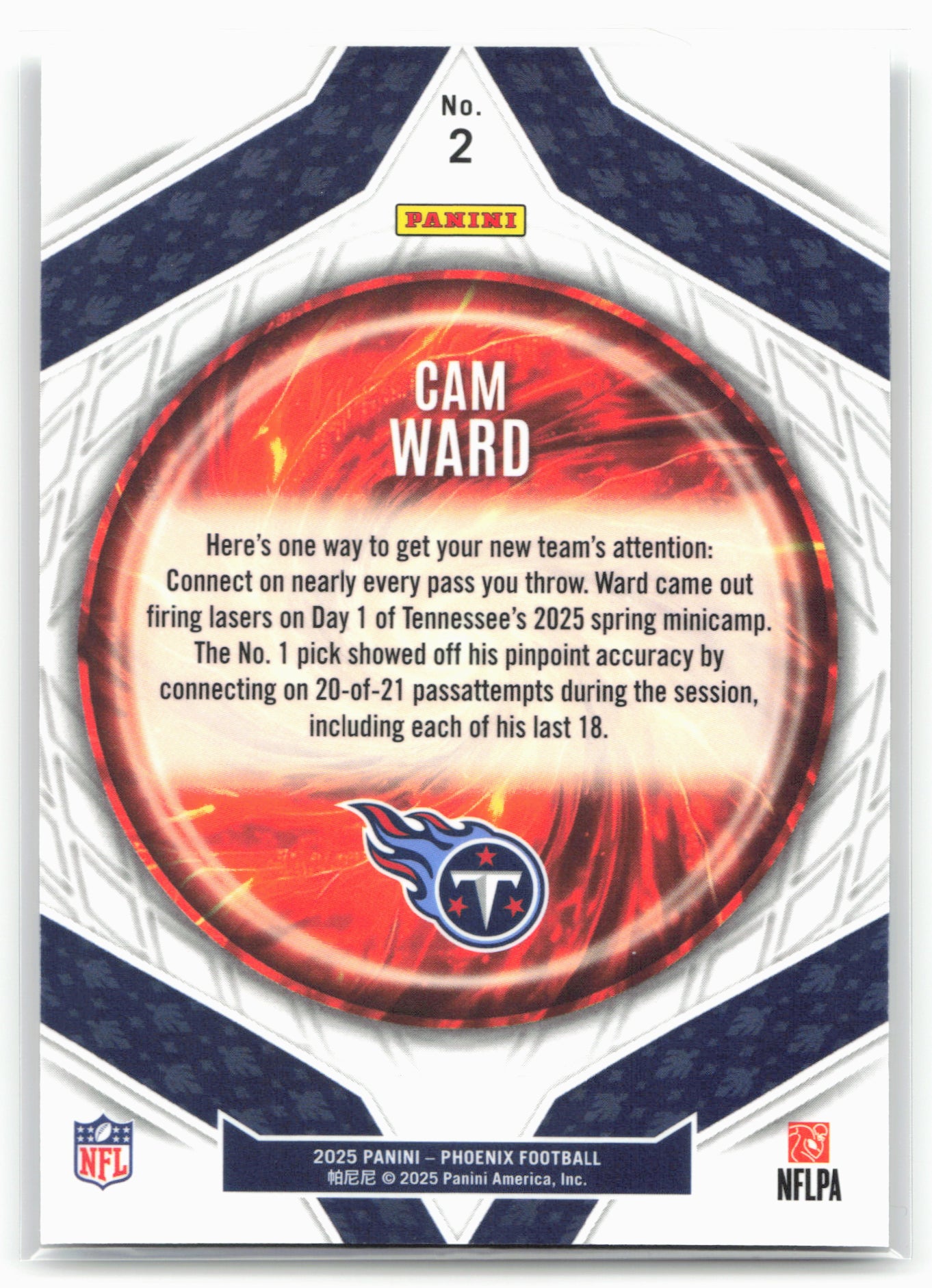 2025 Phoenix #2 Cam Ward Paragon
