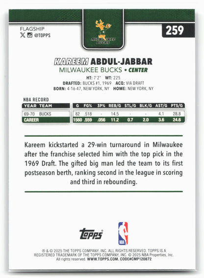 2025-26 Topps #259 Kareem Abdul-Jabbar Rainbow Foilboard 23888