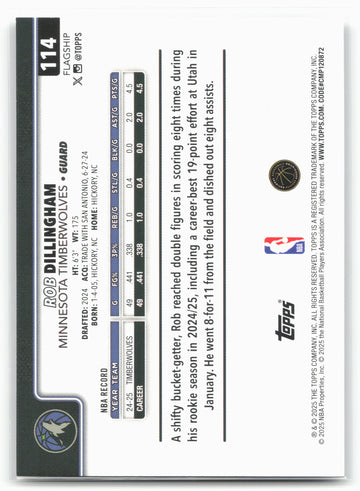 2025-26 Topps #114 Rob Dillingham Rainbow Foilboard