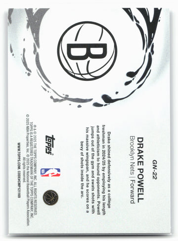 2025-26 Topps #GN-22 Drake Powell Generation Now