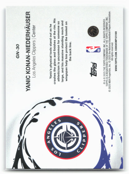2025-26 Topps #GN-30 Yanic Konan-Niederhäuser Generation Now 23895
