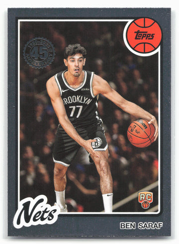 2025-26 Topps #80BK-72 Ben Saraf 1980-81 Topps Basketball 23899