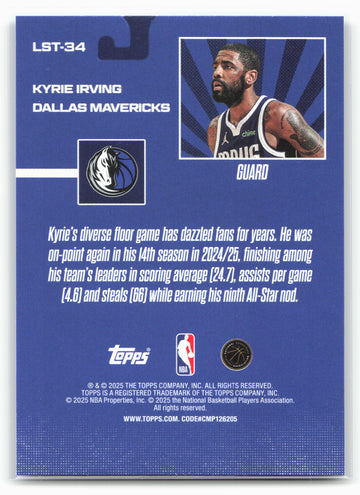 2025-26 Topps #LST-34 Kyrie Irving Limited Stock Legends