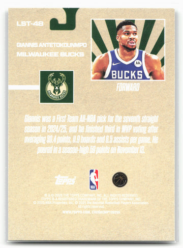 2025-26 Topps #LST-48 Giannis Antetokounmpo Limited Stock Legends