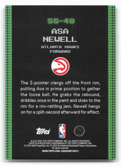2025-26 Topps #SS-48 Asa Newell Scan and Slam