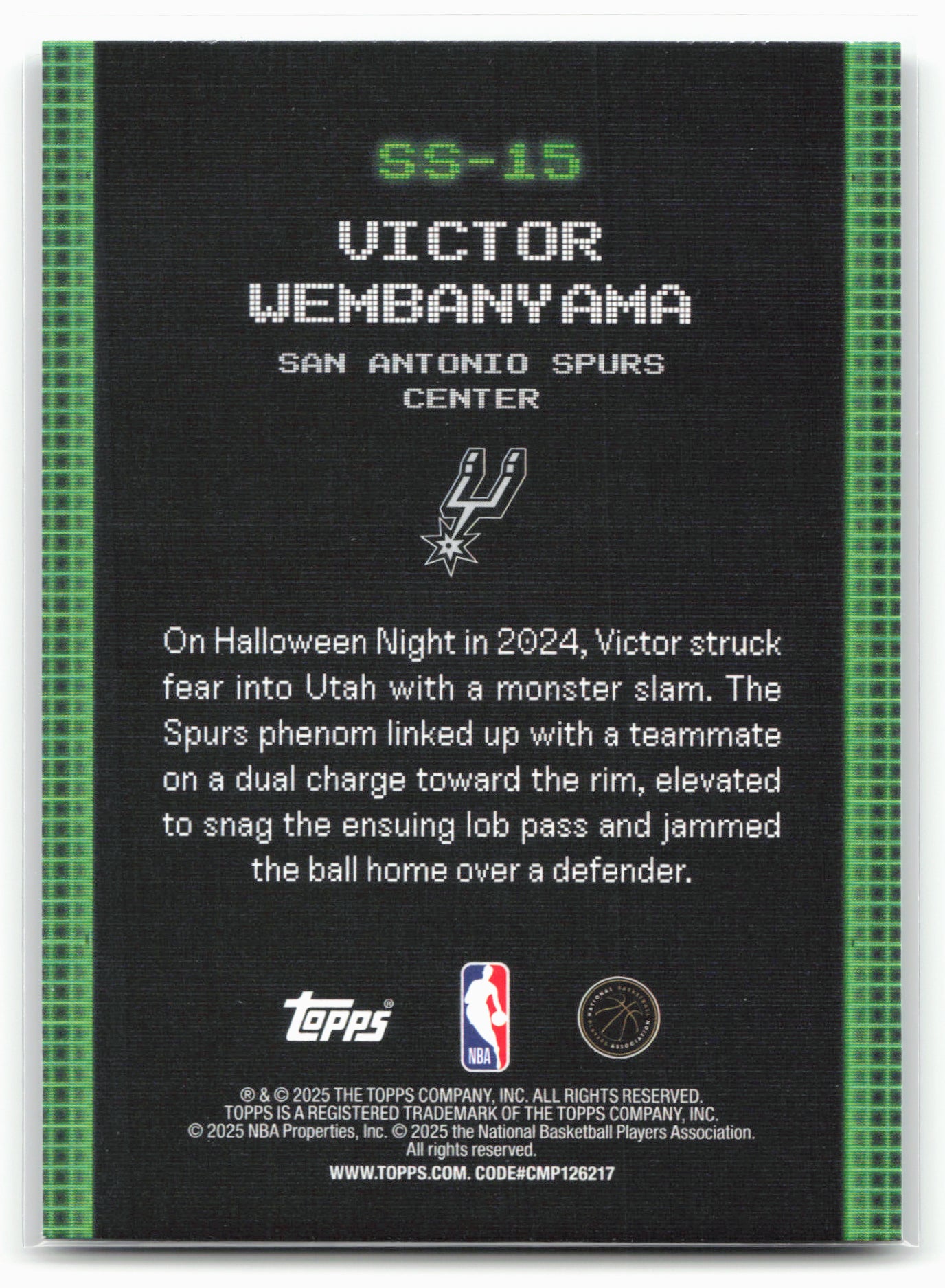 2025-26 Topps #SS-15 Victor Wembanyama Scan and Slam