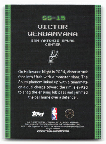 2025-26 Topps #SS-15 Victor Wembanyama Scan and Slam