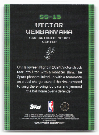 2025-26 Topps #SS-15 Victor Wembanyama Scan and Slam