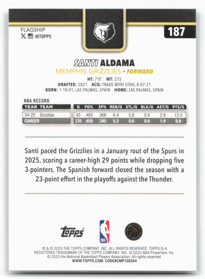 2025-26 Topps #187 Santi Aldama Blackout