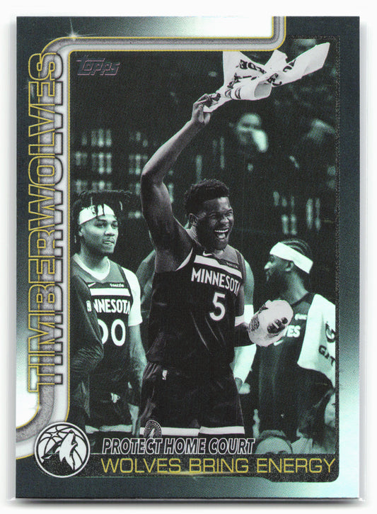 2025-26 Topps #287 Protect Home Court: Wolves Bring Energy Blackout