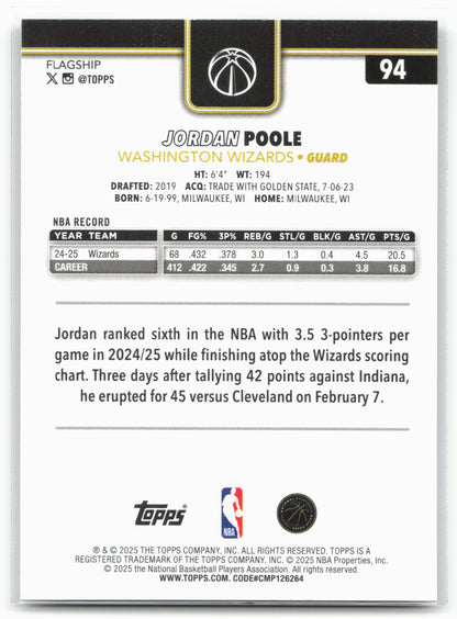 2025-26 Topps #94 Jordan Poole Blackout