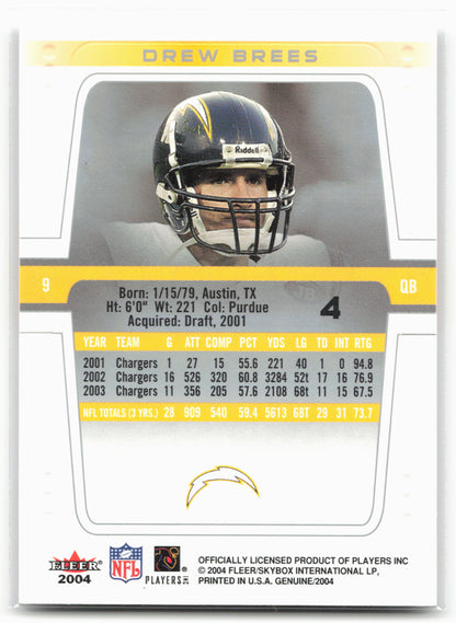 2004 Fleer Genuine #4 Drew Brees
