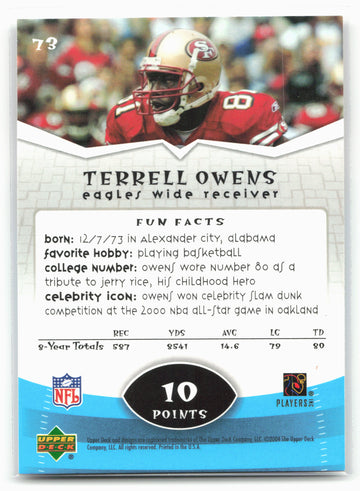 2004 Upper Deck Power Up #73 Terrell Owens
