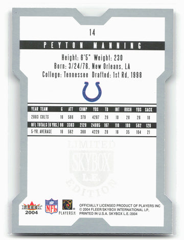 2004 SkyBox LE #14 Peyton Manning