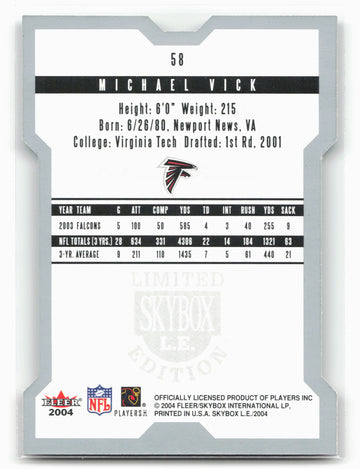 2004 SkyBox LE #58 Michael Vick