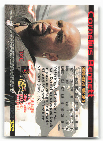 1996 Stadium Club #322 Cornelius Bennett