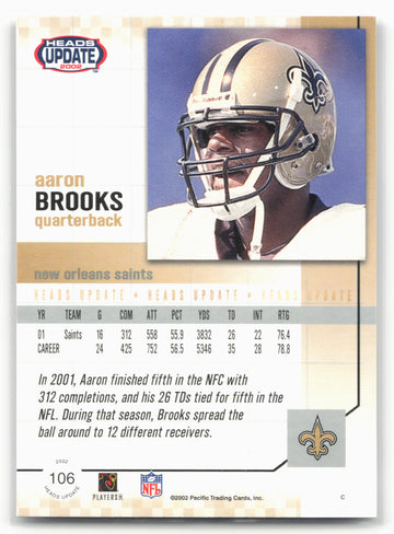 2002 Pacific Heads Update #106 Aaron Brooks