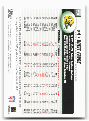 2004 Topps #250 Brett Favre