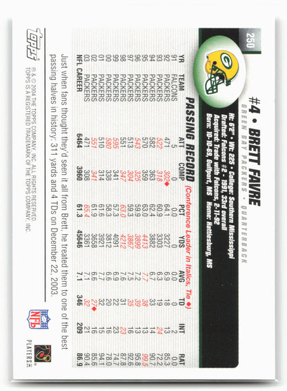 2004 Topps #250 Brett Favre