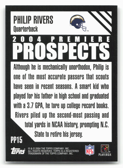 2004 Topps #PP15 Philip Rivers Premiere Prospects