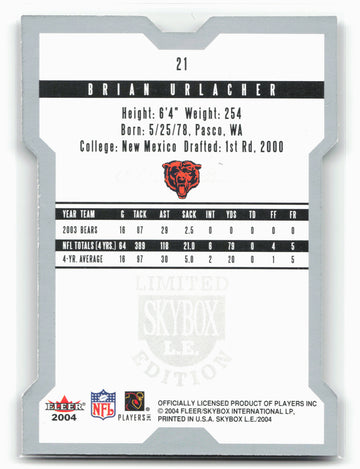 2004 SkyBox LE #21 Brian Urlacher