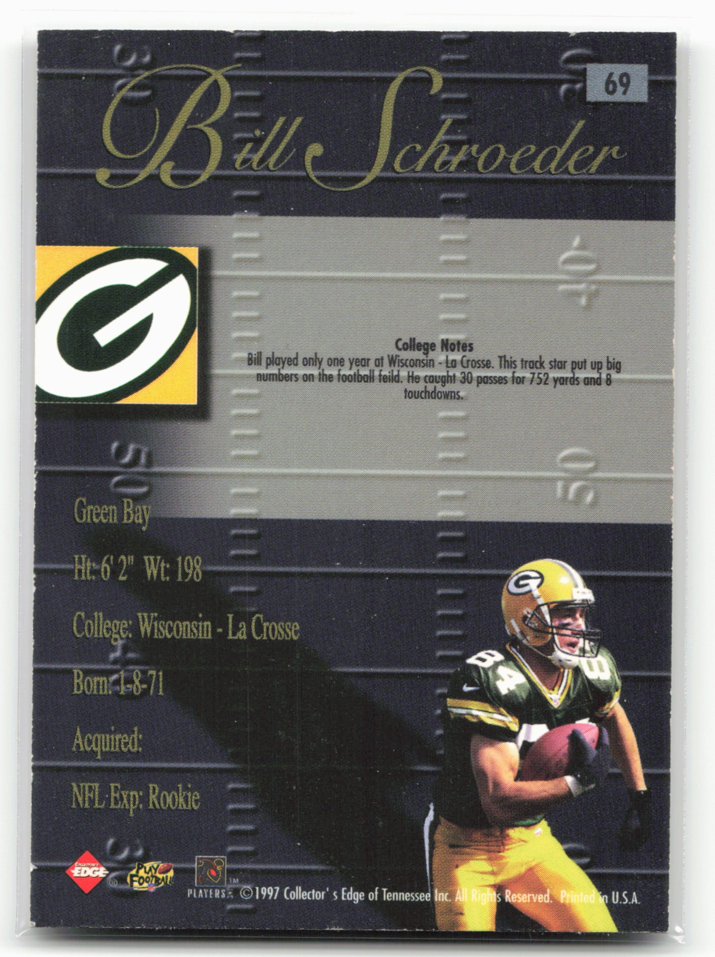1998 Collector's Edge Advantage #69 Bill Schroeder