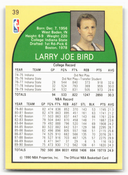 1990-91 Hoops #39 Larry Bird