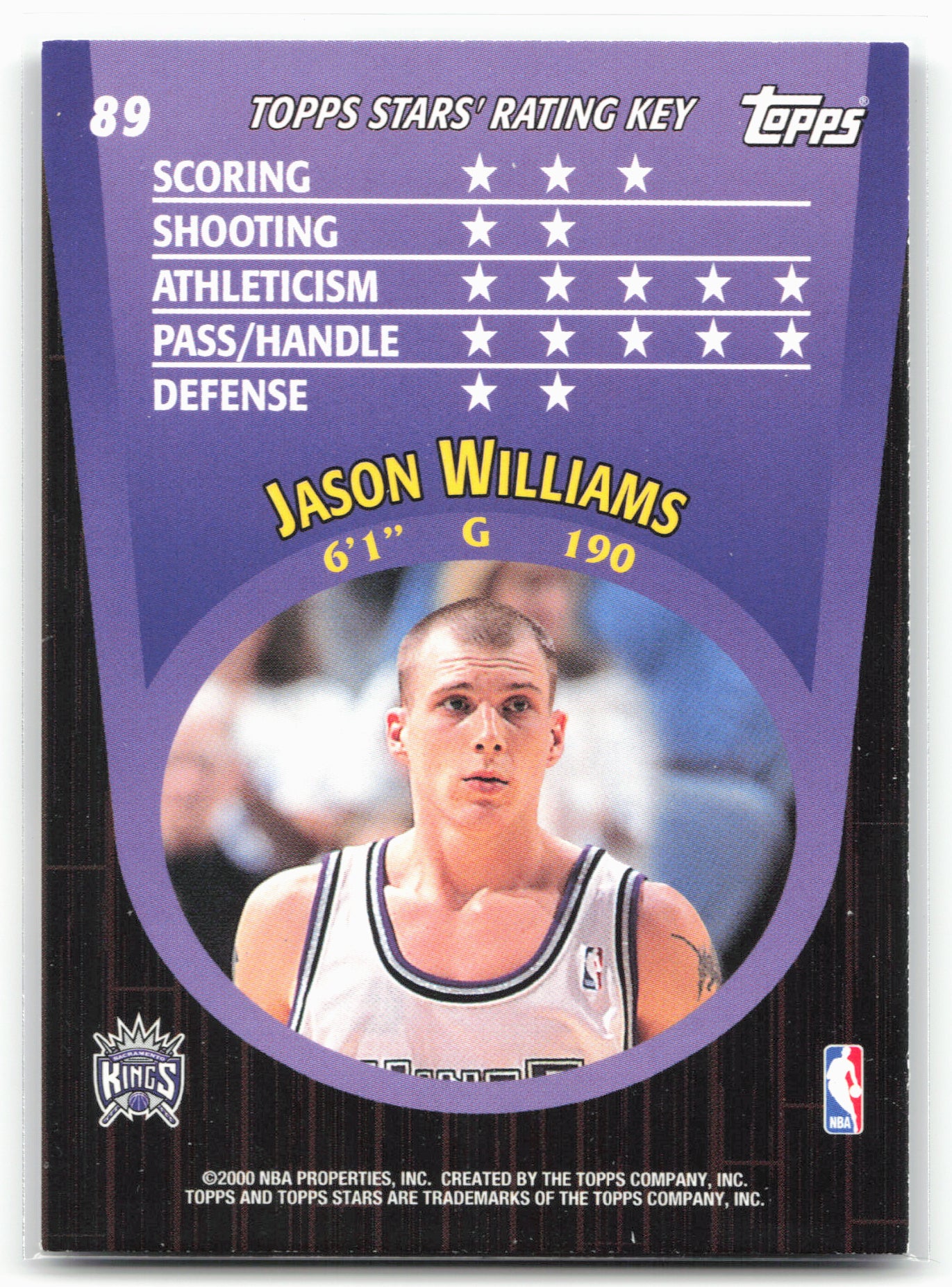 2000-01 Topps Stars #89 Jason Williams