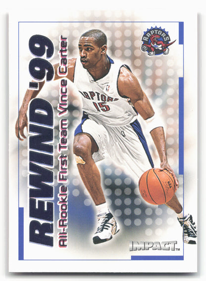 1999-00 SkyBox Impact #30 RN Vince Carter Rewind '99